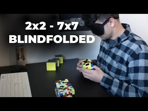 2x2 - 7x7 Blindfolded