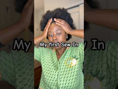 My first sew in #sewinweave #newhairstyle #straightwig #shortfeed #afrohair #silkpress