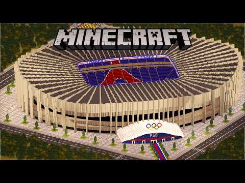 (100 Hours Minecraft Timelapse) Parc Des Princes (4K/60fps)