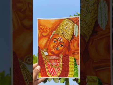 सप्तश्रृंगी माता painting 🖌️🎨 #saptashrungi  #saptashrungigad  #vani  #shaktipeeth  #drawing #art