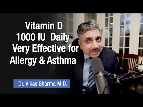 Vitamin D - 1000 IU Daily will treat Sneezing, Runny nose, Nasal Allergy and Asthma