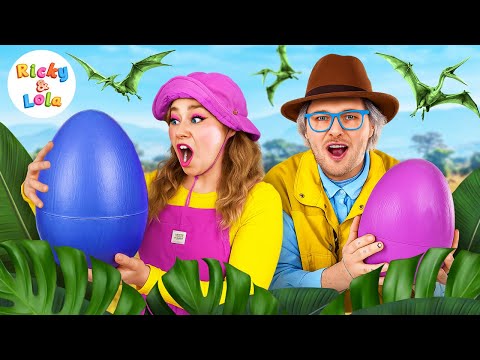 Dinosaur Egg Surprise + Science Game for Kids! 🦕 Ricky & Lola