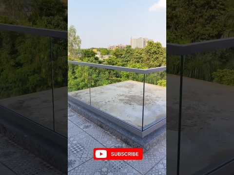 New video aluminium railing setup glass work shorts video #shorts #ytstudio #trending #vlog