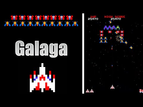 Galaga 1981 - Retro / Classic Arcade Gameplay