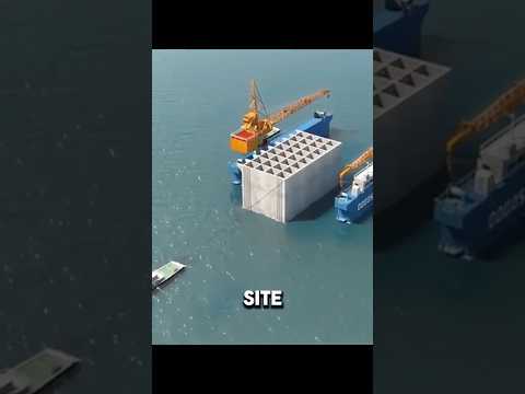How do you build an artificial island in the middle of the ocean?#fyp  #geographyfacts #building
