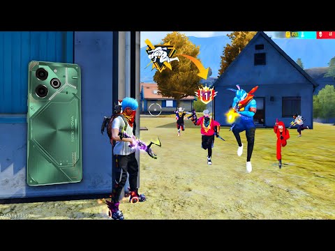 Techno Pova 6 Pro 5G Gaming Test 🥵 Techno Pova 6 Pro Free Fire Gameplay⚡️ | Free Fire Highlights 🔥