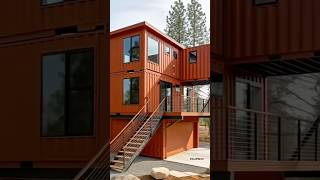 Unique Two-Story Shipping Container House Design #ContainerHome #ShippingContainerHouse #shorts