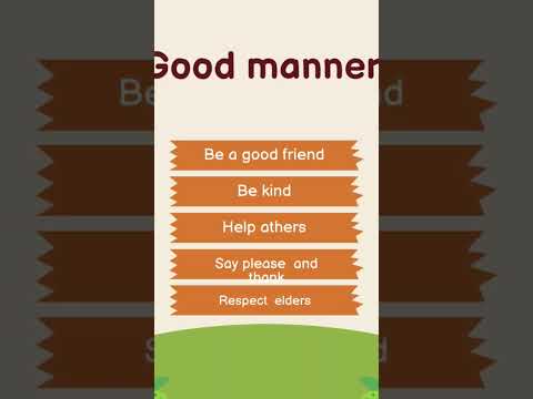 Good manners #educationalsongs #earlylearning #nurseryrhymes #islamicvideoforkids #kidslearning #