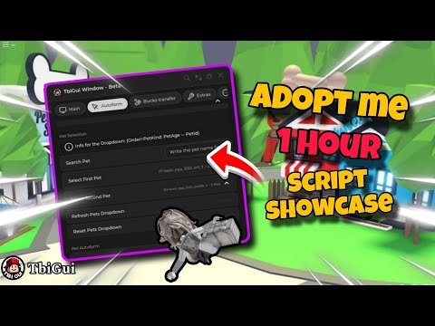 Roblox adopt me hack 1 hour showcase / autofarm and more