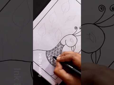 peacock mandala art | peacock mandala drawing | shorts | YouTube shorts