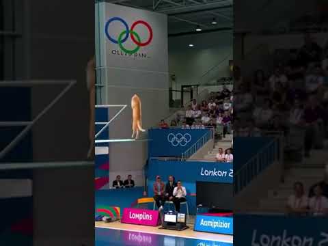 When a cat decided to compete in the Olympic diving event the result shocked everyone!#cat #olympics