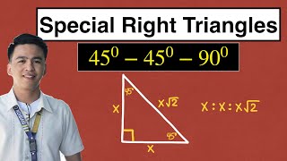 Special Right Triangle: 45 - 45 - 90 Special Right Triangle @MathTeacherGon