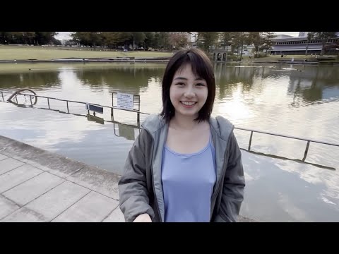 【ノーブラ散歩】水辺を散歩してきました