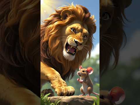 KID EDUCATIONAL CARTOON STORY "A Lion and A Mouse" #kidshindirhymes #kidcartoon #shortstory