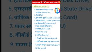 Computer ke sabhi hardware || कम्प्यूटर के सभी हार्डवेअर #computer #tech #education