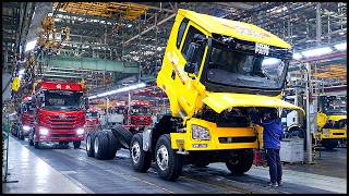 FAW Trucks Manufacturing Process! Amazing Heavy Trucks Factory!