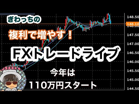 FX ライブ 週末勝つ為の話【企画】126万から1日1％増やすドル円スキャ！　今年110万→170万　ドル円スキャルピングで勝つ