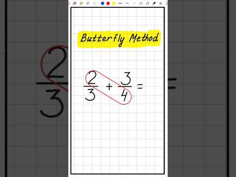 🦋 Butterfly Method 🦋 for Fraction #shorts #shortsfeed #math