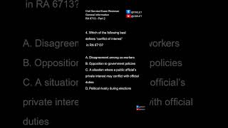RA 6713 ⎹ General Information ⎹ Civil Service Exam Reviewer Part 2 4 of 15