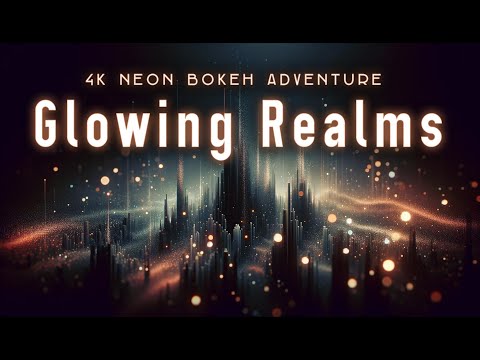 Glowing Realms ● 4K Neon Bokeh Adventure | Music by Jesse Gallagher ● AA-vfx