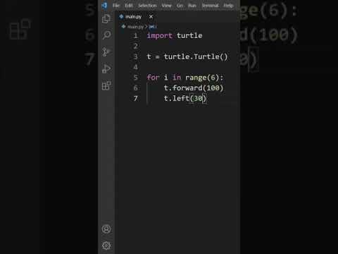 Draw a hexagon using turtle in Python
