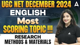 UGC NET English Most Scoring Topic | Research Methods & Materials | By Aishwarya Ma'am