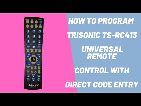 How to Program Trisonic (TS-RC413) Universal Remote Control with Direct Code Entry (Step by step)