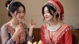 aim 3 sisters in the country have big breasts and powerful breasts