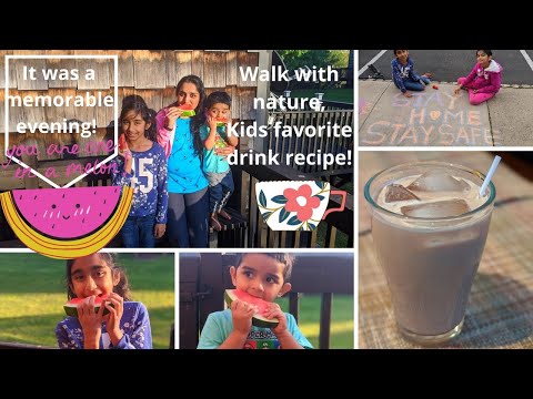 It was a pleasant evening | Walk with nature | Kids favorite milk drink | Indian Mom vlogger America