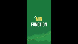 👉MIN Function👈 #shorts #youtubeshorts #excel #msexcel #microsoft #formula #automation #Analytics