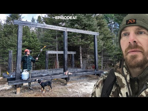 WOOD SHED - Giant Japanese Style |EP41| Log Cabin Build on Off-Grid Homestead