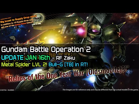 Gundam Battle Operation 2 UPDATE 1/16 - RF Zaku! Metal Spider LV 2!