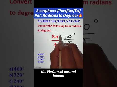 Accuplacer: Can you convert from radians to degrees? #math #algebra #mathematics #radians #maths
