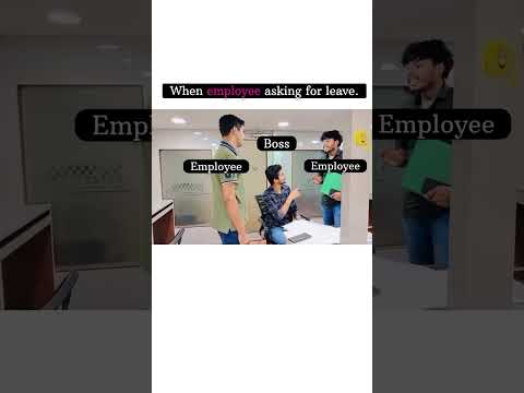 When employee asking for leave..😢😂