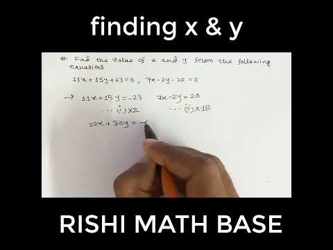 Solve for X & Y: System of Equations Explained! | Rishi Math Base | 050825
