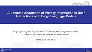 KDD2026 -Automated Annotation of Privacy Information in User Interactions with Large Language Models