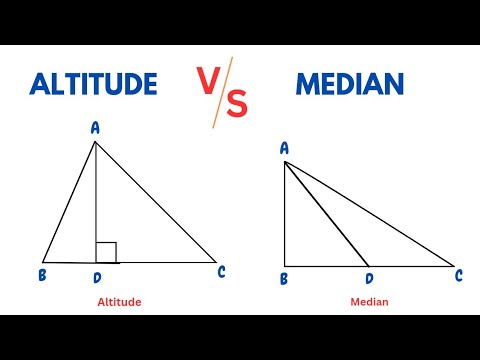 Different between Altitude & Median | Altitude v/s Median | and it's properties .