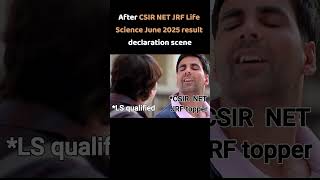 After CSIR NET JRF Life Science June 2025 result declaration scene | CSIR | GATE | DBT | ICMR