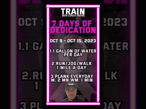 7 Days of Dedication - Oct 9 - Oct 15, 2023 - Train with Coach Xavier #workout #weightloss #fitness