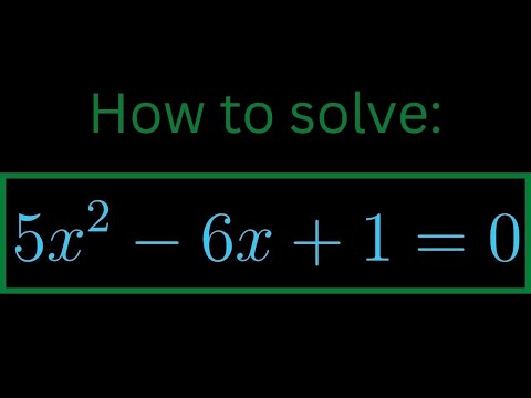 QUADRATIC EQUATION and QUADRATIC FORMULA mad easy for college math, GSCE math and highschool math