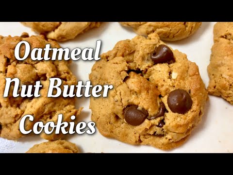 オートミールナッツバタークッキー‼︎Oatmeal Nut Butter Chocolate Chip Cookies!