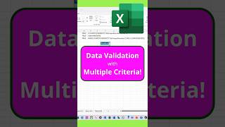 Data Validation with Multiple Criteria | How?