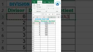 How to Divide Numbers in a excel Spreadsheet #ExcelDivision #divideinexcel #datacalculation   #excel