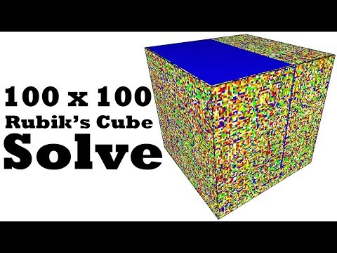 A.I. Solves a 100 x 100 Rubik's Cube