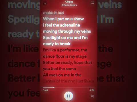 Circus - Britney Spears #lyrics #spotify #britneyspears #circus #circus