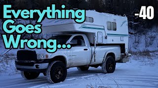 Living in a TRUCK CAMPER in EXTREME COLD WEATHER (-40)