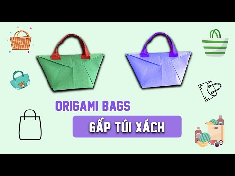 EASY DIY || Hướng Dẫn Gấp Túi Nhanh Chóng Đơn Giản/ How To Make Paper Handbag