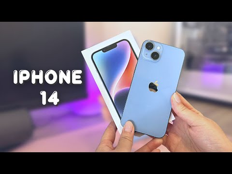 iPhone 14 (Blue) Unboxing | Accessories | Camera Test | Aesthetic