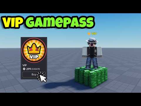 How to Make a VIP Gamepass in Roblox Studio! (Full Setup Guide)