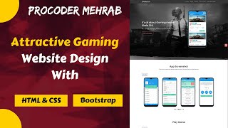 Attractive Responsive Gaming Website Design With HTML & CSS | Procoder Mehrab